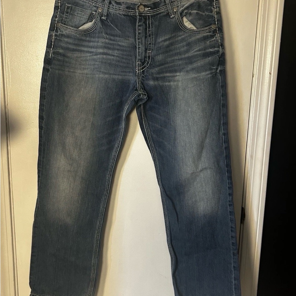 Bke Relaxed Fit Bootcut Mens Denim Jeans
